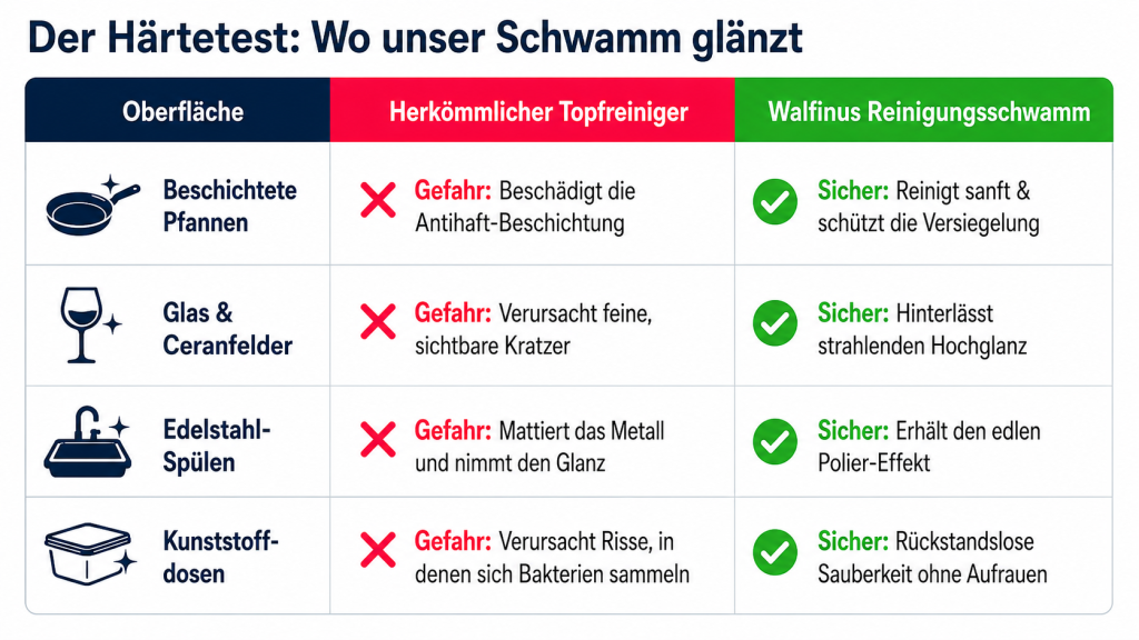 Walfinus XXL Putzschwämme Premium XXL 10erSet Kratzfreie Spülschwamm, Putzschwamm, Reinigungsschwamm, Küchenschwamm